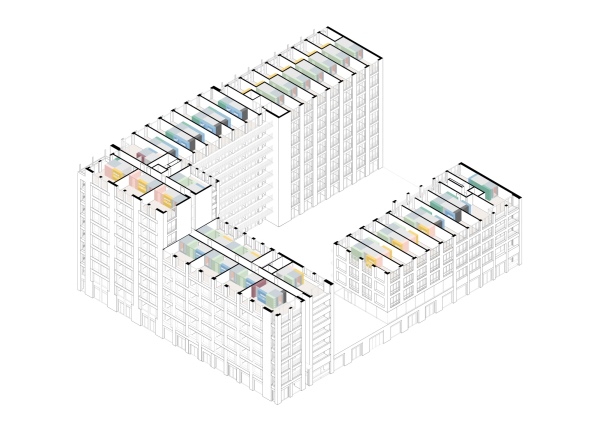 Axonometrie Wohnungen