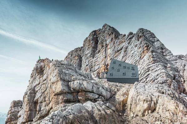 dreiplus Architekten, Seethalerhütte, Dachstein, 2019 (Turn On Partner: PREFA Aluminiumprodukte)