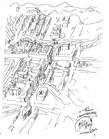 lvaro Siza, Skizze zur Entwurfswoche Stadtgestalt  Stadtstruktur (1976)