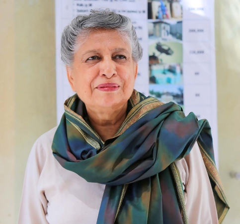 Portrt Yasmeen Lari, eine der ersten international bekannten Architektin aus Pakistan