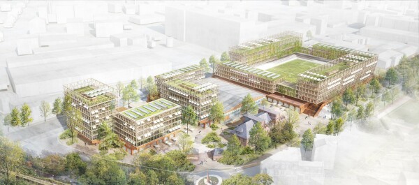 2. Preis: agn Leusmann (Hamburg) mit RMP Stephan Lenzen Landschaftsarchitekten (Bonn)