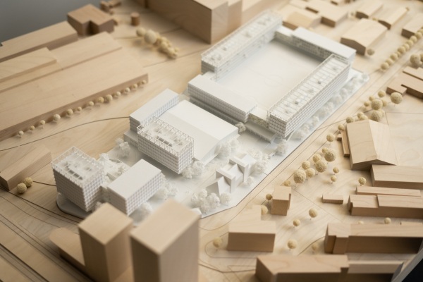 2. Preis: agn Leusmann (Hamburg) mit RMP Stephan Lenzen Landschaftsarchitekten (Bonn), Modellfoto