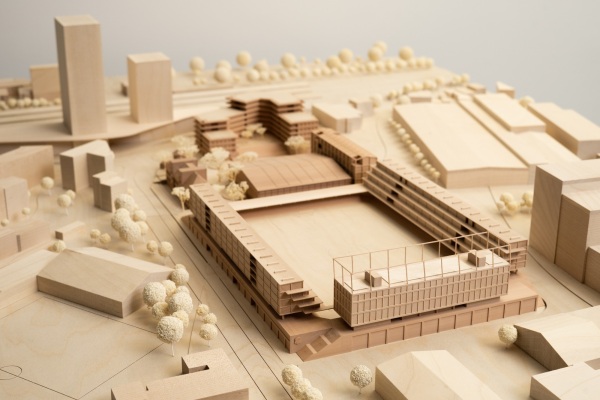 1. Preis: gmp � Architekten von Gerkan, Marg und Partner (Hamburg) mit WES LandschaftsArchitektur (Hamburg), Modellfoto