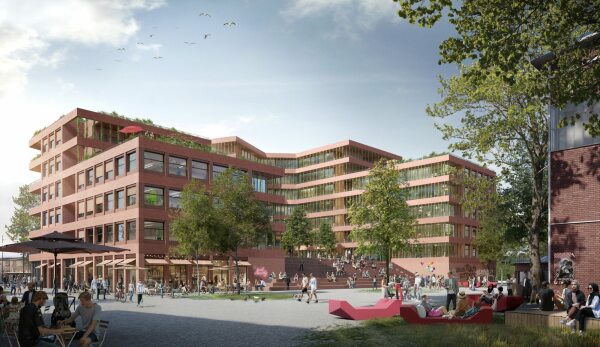 1. Preis: gmp � Architekten von Gerkan, Marg und Partner (Hamburg) mit WES LandschaftsArchitektur (Hamburg), Visualisierung B�robau