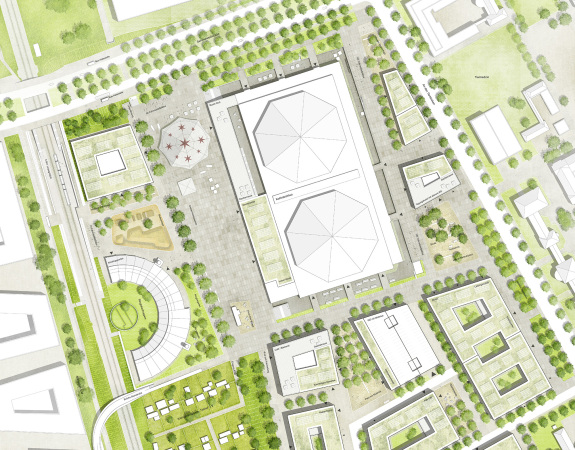 3. Preis: Machleidt  Stdtebau+Stadtplanung mit A24 Landschaft Landschaftsarchitektur (beide Berlin).