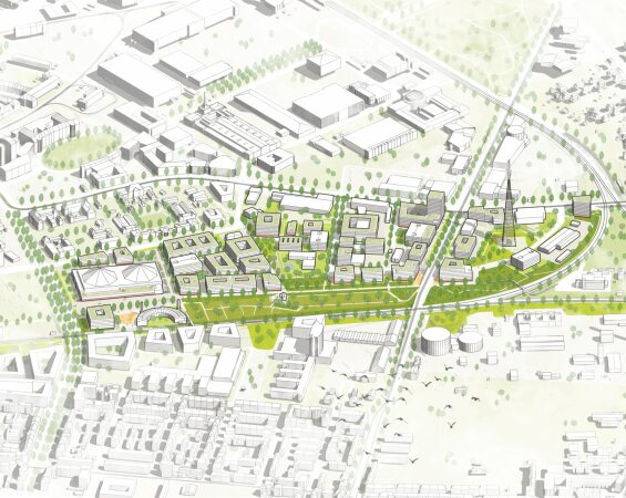 3. Preis: Machleidt  Stdtebau+Stadtplanung mit A24 Landschaft Landschaftsarchitektur (beide Berlin)