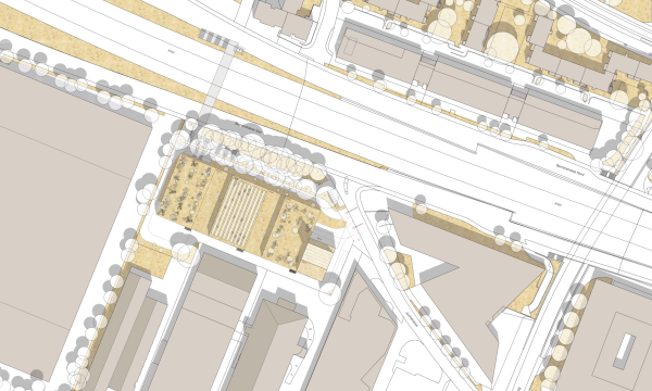 3. Platz Zri Fscht von Studio Burkhardt + Lucas Michael Architektur aus Basel, Lageplan.