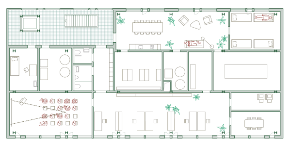 1. Platz �Hallo, wir sind's wieder� von Graber Pulver Architekten aus Z�rich, Grundriss 2 OG.