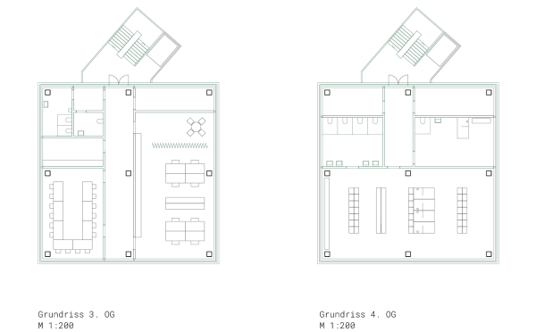 2. Platz Punkt und Linie von Studio Hammer aus Basel, Grundriss Betriebsgebude.