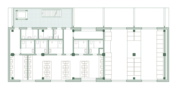 1. Platz �Hallo, wir sind's wieder� von Graber Pulver Architekten aus Z�rich, Grundriss 1 OG.