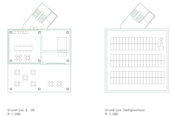 2. Platz Punkt und Linie von Studio Hammer aus Basel, Grundriss Betriebsgebude.
