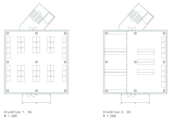 2. Platz Punkt und Linie von Studio Hammer aus Basel, Grundriss Betriebsgebude.