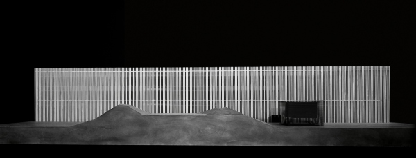 Modellaufnahme des letztendlich nicht realisierten Gebudes Topographie des Terrors in Berlin