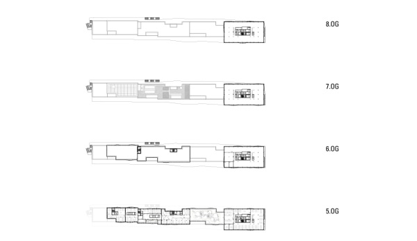 Grundrisse 5. bis 8. OG