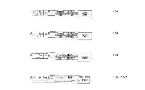 Grundrisse 1. bis 4. OG