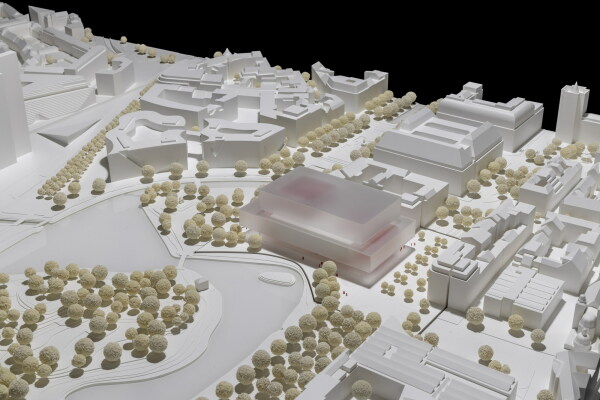 Entwurf fr den Standort Heinrich-Heine-Allee von HPP Architekten (Dsseldorf) mit Rehwaldt Landschaftsarchitekten (Dresden)