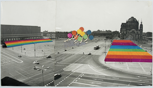 Lutz Brandt, Entwurf der Tribünen am Marx-Engels-Platz, X. Weltfestspiele der Jugend und Studenten 1973 in Ost-Berlin