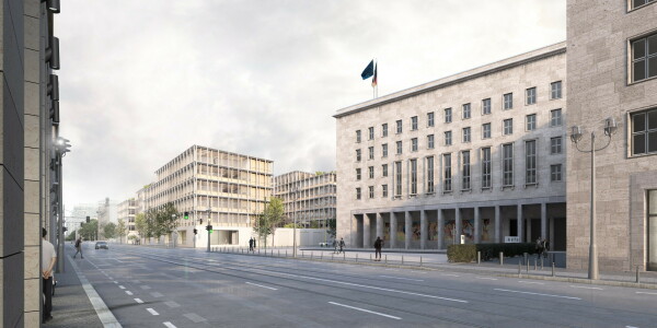 Erweiterung Finanzministerium in Berlin, Wettbewerb 1. Preis: Staab Architekten (Berlin) mit arc.grün (Kitzingen)