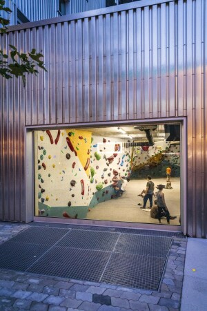 Blick in die Kletterhalle