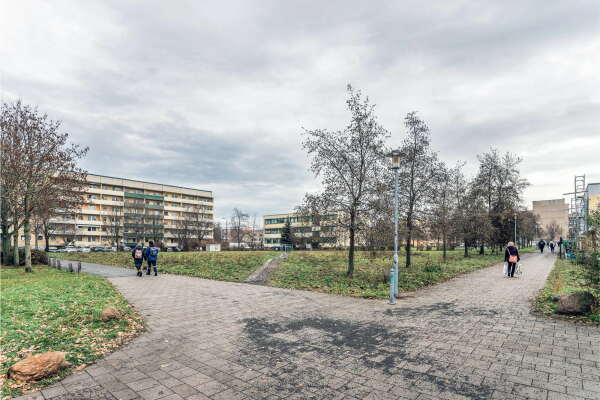 Wettbewerbsgebiet Leipzig, Parkeingang Ecke Plovdiver Strae, Blick Richtung Nord-Osten