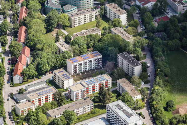Wettbewerbsgebiet Regensburg, Schrg-Luftbild Projektgebiet (von Süden)