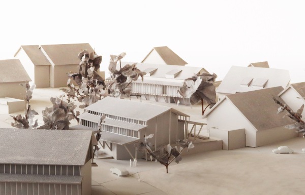 Modellbild mit allen geplanten Neubauten