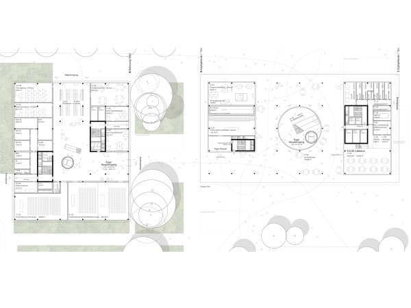 ein 3. Preis: Grundriss Erdgeschoss
