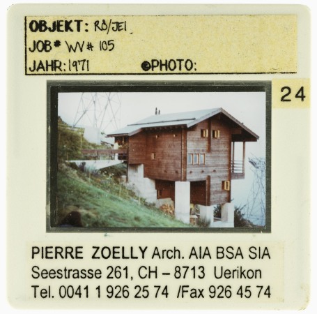 Pierre Zoelly, Haus Röthlisberger in Jeizinen, 1971