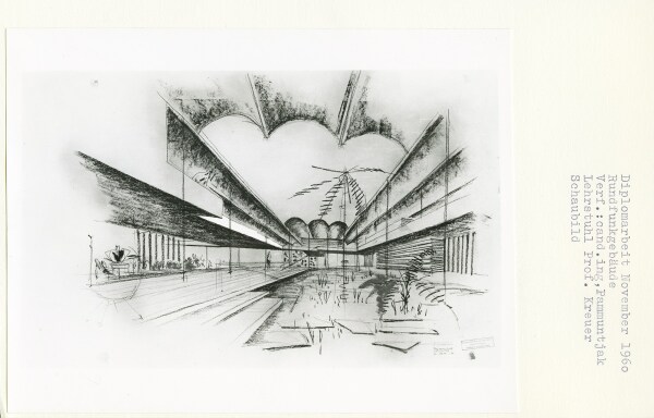 Diplomarbeit von Mustafa Pamuntjak an der TU Berlin, 1960: Projekt fr ein Rundfunkgebude