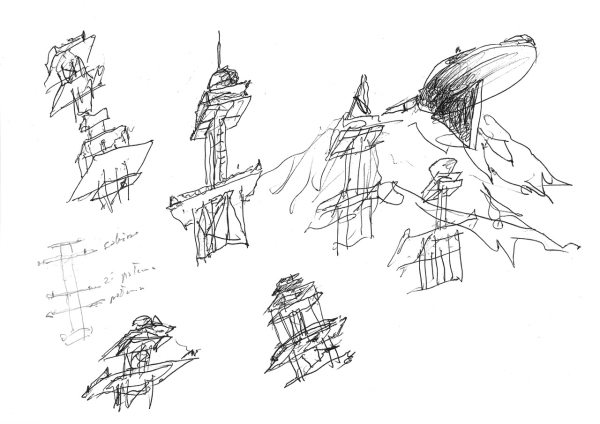 Skizze des Turms in Proena-a-Nova