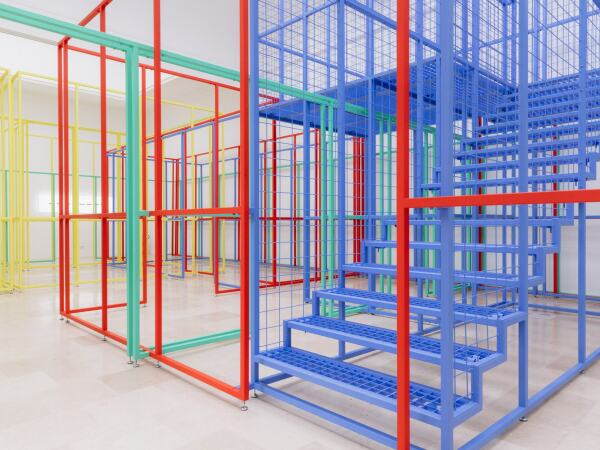 Begehbare Statistik: Um Daten sowie die Probleme ihrer Erhebung und Interpretation geht es im Polnischen Pavillon am Beispiel durchschnittlicher Haushaltsgr��en.