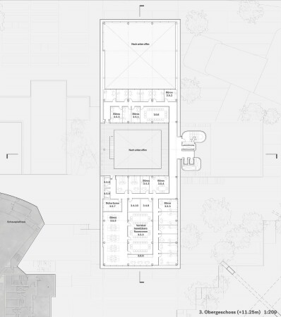 1. Preis: Diller Scofidio + Renfro mit Rainer Schmidt Landschaftsarchitekten (M�nchen): 3. Obergeschoss