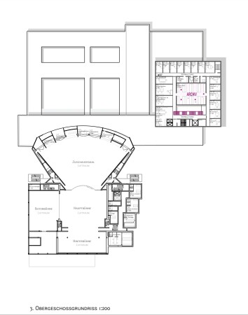 2. Preis: Hascher Jehle Architektur (Berlin) mit G�n�le + Hehr Landschaftsarchitekten (Esslingen): 3. Obergeschoss