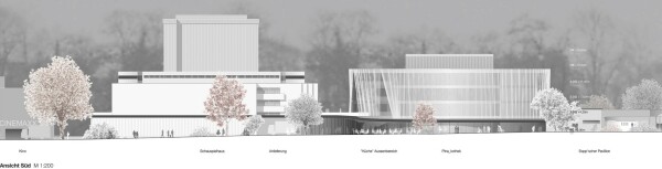 3. Preis: Auer Weber (M�nchen) mit mk.landschaft (M�nchen): Ansicht S�d