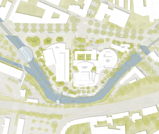 3. Preis: Auer Weber (M�nchen) mit mk.landschaft (M�nchen): Lageplan