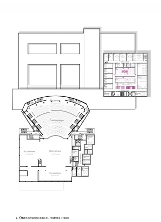 2. Preis: Hascher Jehle Architektur (Berlin) mit G�n�le + Hehr Landschaftsarchitekten (Esslingen): 2. Obergeschoss