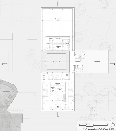 1. Preis: Diller Scofidio + Renfro mit Rainer Schmidt Landschaftsarchitekten (M�nchen): 2. Obergeschoss