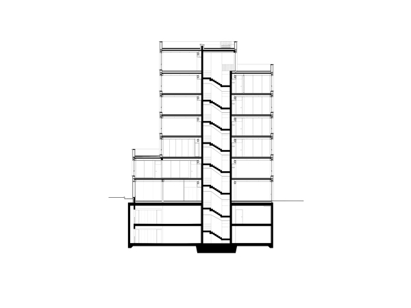 B�robau in St. Gallen von Harry Gugger Studio