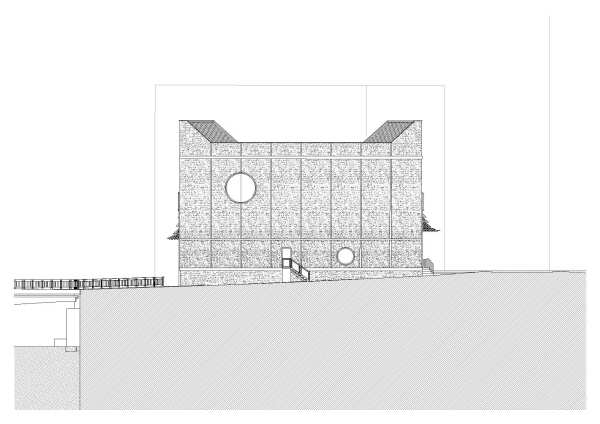 1. Preis nach �berarbeitung: Boltshauser Architekten (Z�rich). Ansicht West