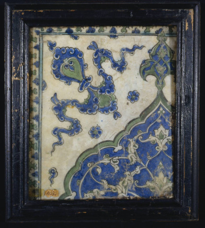 Fliese, Damaskus, 15601580, Fayence