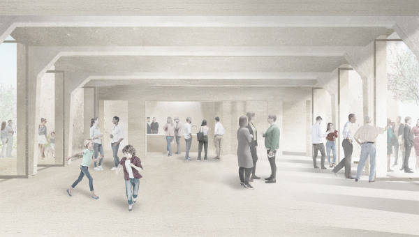 3. Preis: Arge Klumpp + Klumpp Architekten/ Von M Architekten (beide Stuttgart); Visualisierung Saal