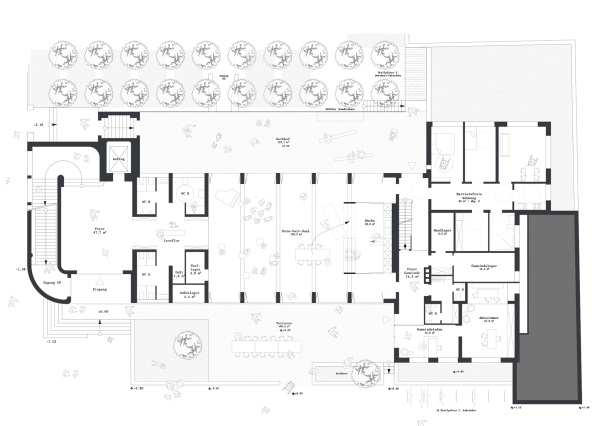 2. Preis: prinzmetal (Stuttgart/K�ln); Grundriss Erdgeschoss