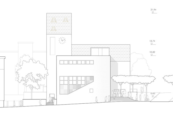 1. Preis: Wandel Lorch Gtze Wach (Frankfurt am Main); Ansicht Nord