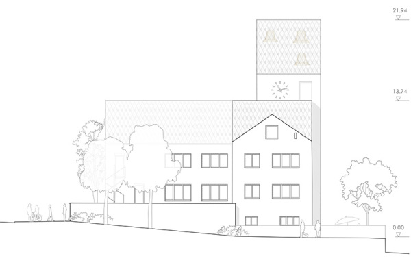 1. Preis: Wandel Lorch Gtze Wach (Frankfurt am Main); Ansicht Sd