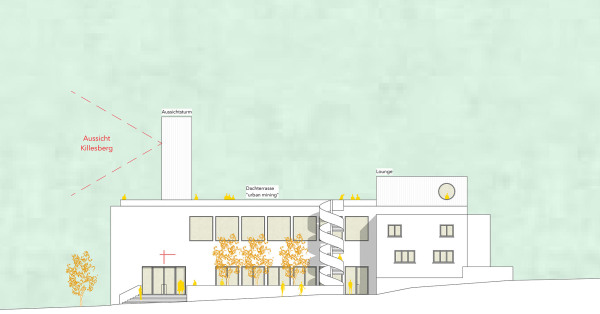 Anerkennung: AAg Loebner Sch�fer Weber (Heidelberg); Ansicht West