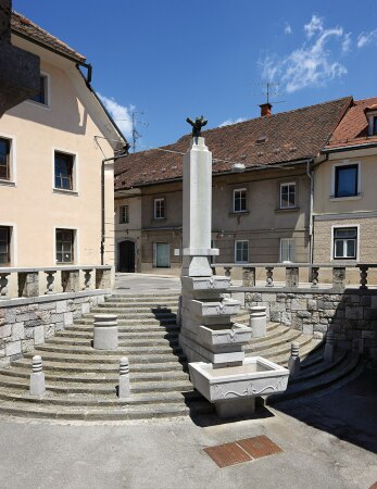 Treppenanlage bei der Rosenkranzkirche, Kranj, 1954-55