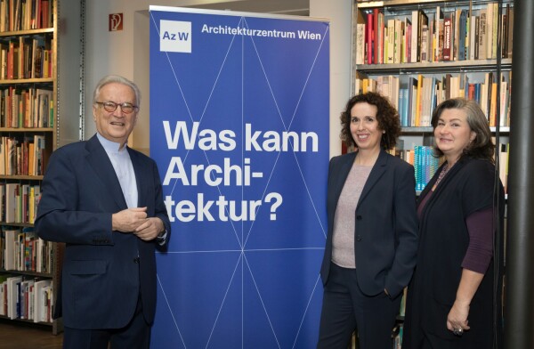 Hannes Swoboda, Prsident Az W;Angelika Fitz, Direktorin Az W und Karin Lux, Geschftsfhrerin Az W