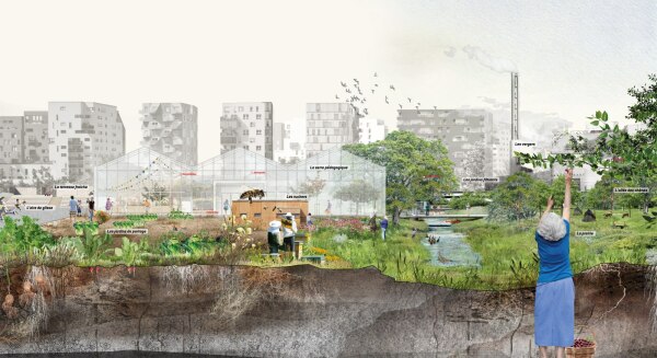 Schnittvisualisierung Parc des docks in Saint-Ouen (2010)
