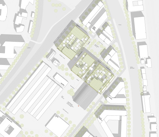 Eine Anerkennung: querkraft architekten; Lageplan