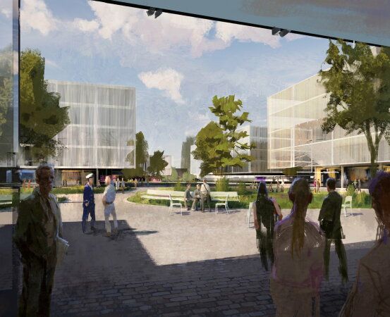 3. Preis: Kuehn Malvezzi mit bbz landschaftsarchitekten (beide Berlin) und ASTOC ArchitecTs and Planners (Kln)